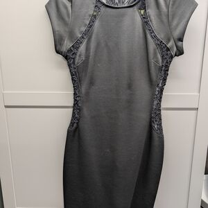 Black Lace-Accent BARIII Dress